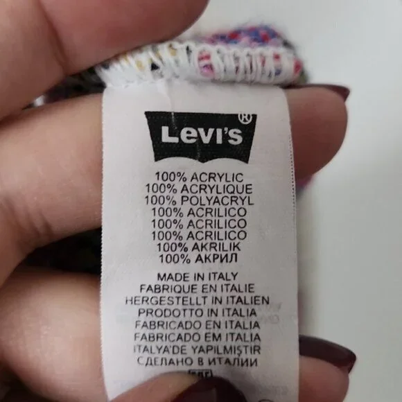 LEVI'S | Logo beanie hat rainbow color white - Picture 4 of 4